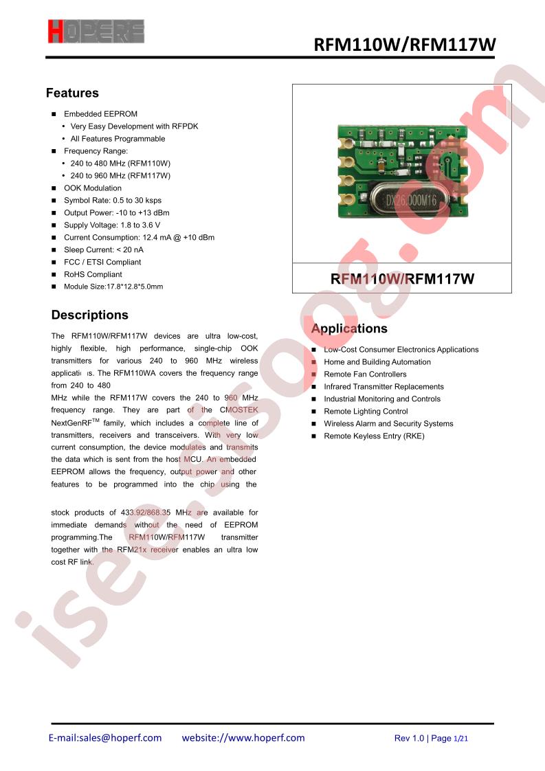 RFM117W-868S1