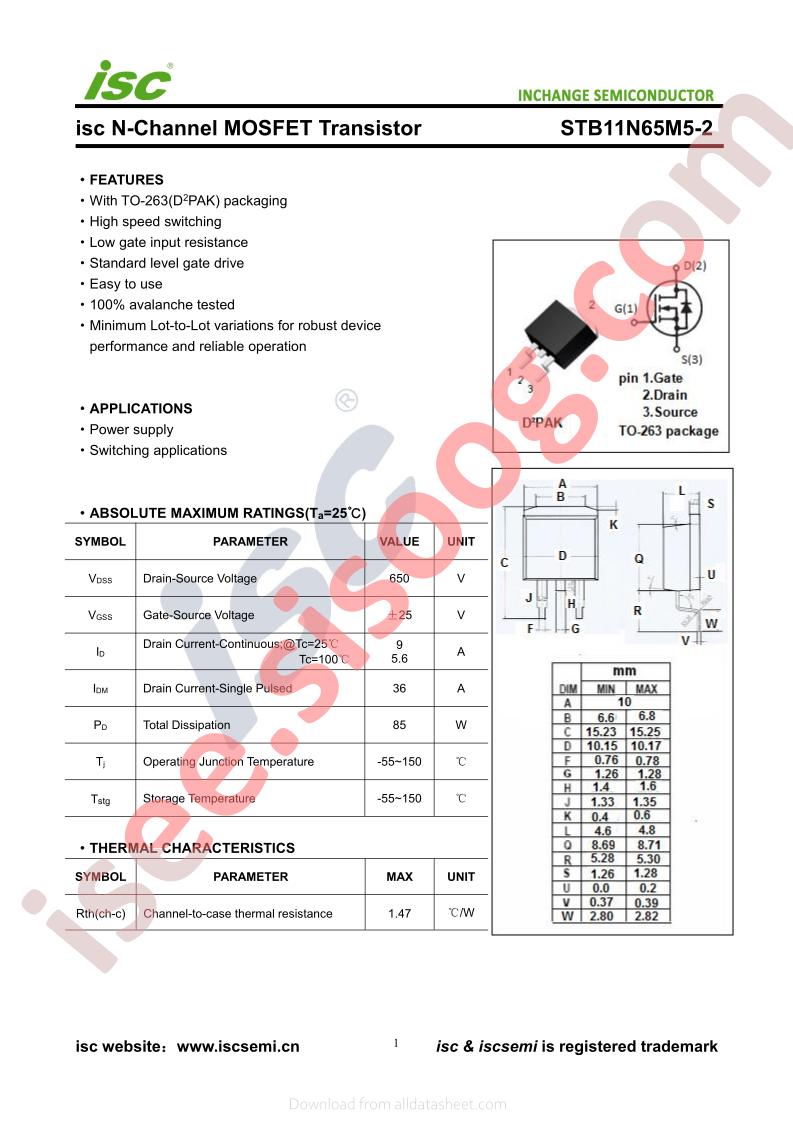 STB11N65M5-2