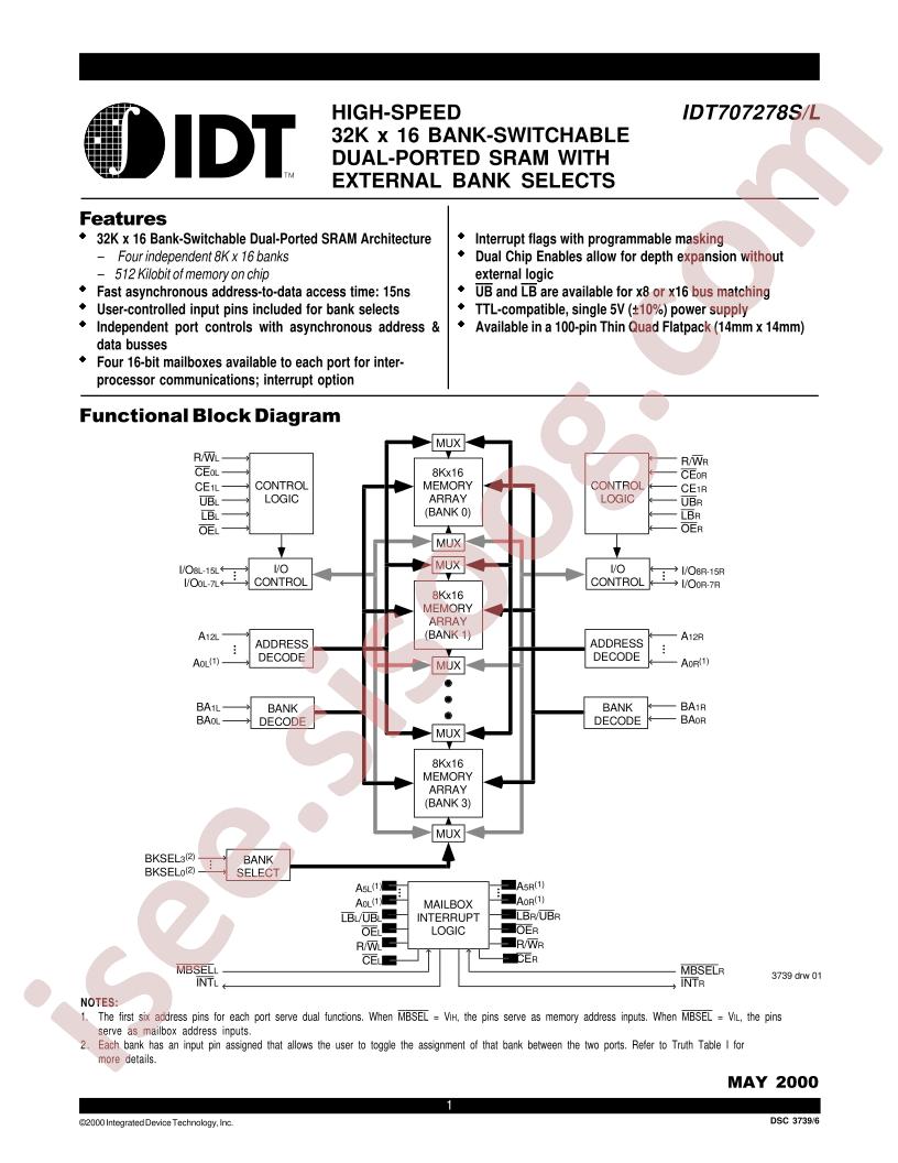 IDT707278L15PF