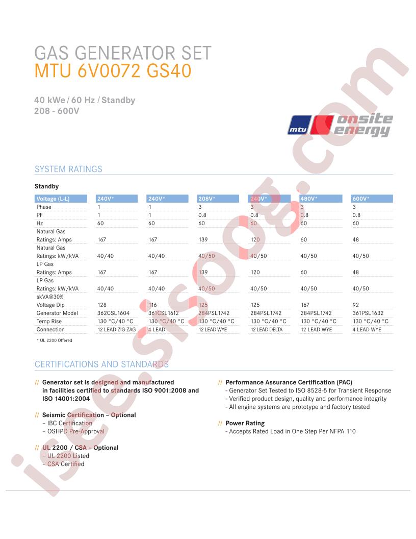 MTU6V0072GS40