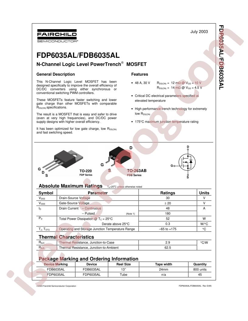 FDP6035AL