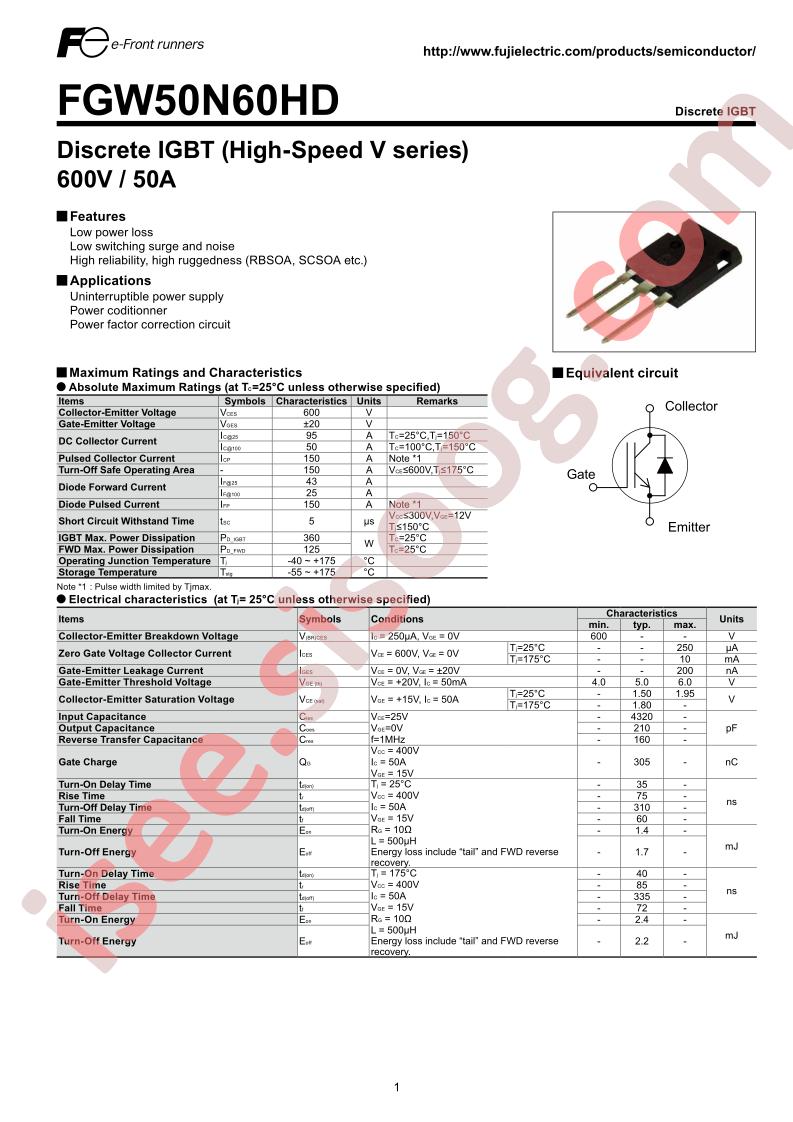 FGW50N60HD