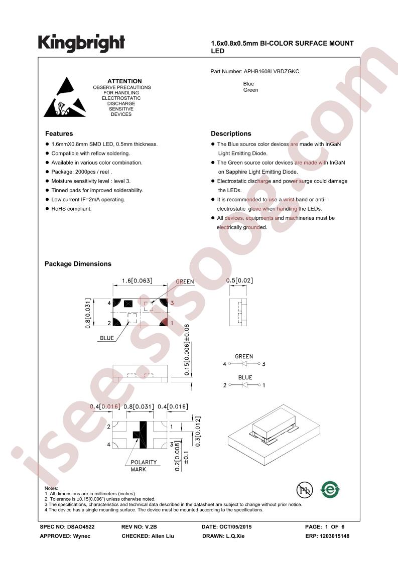 APHB1608LVBDZGKC