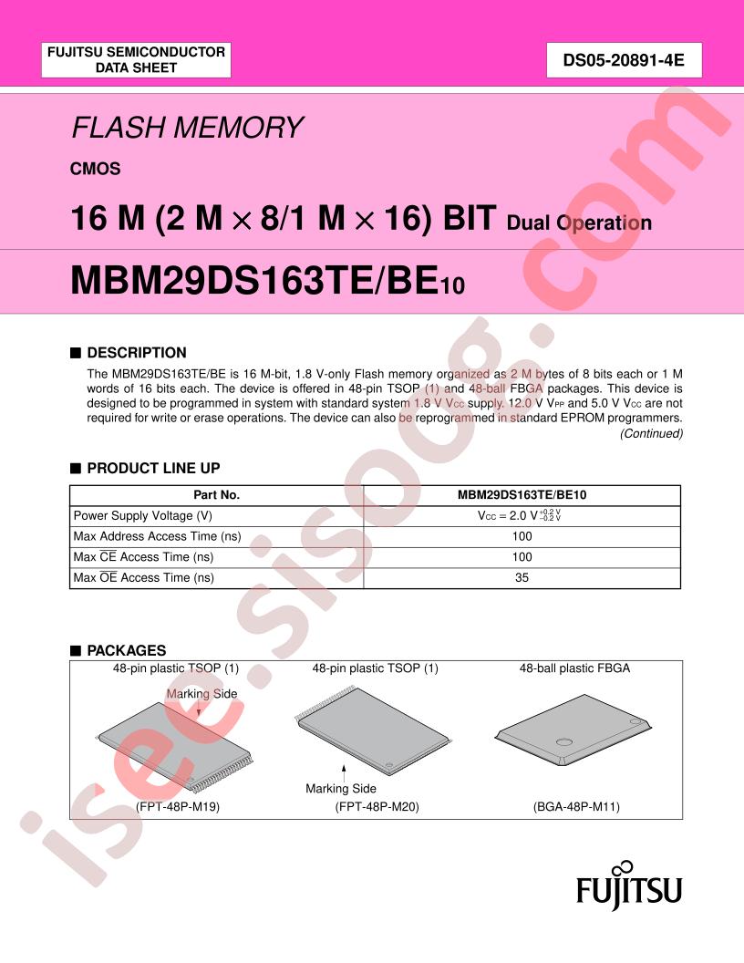 MBM29DS163TE10
