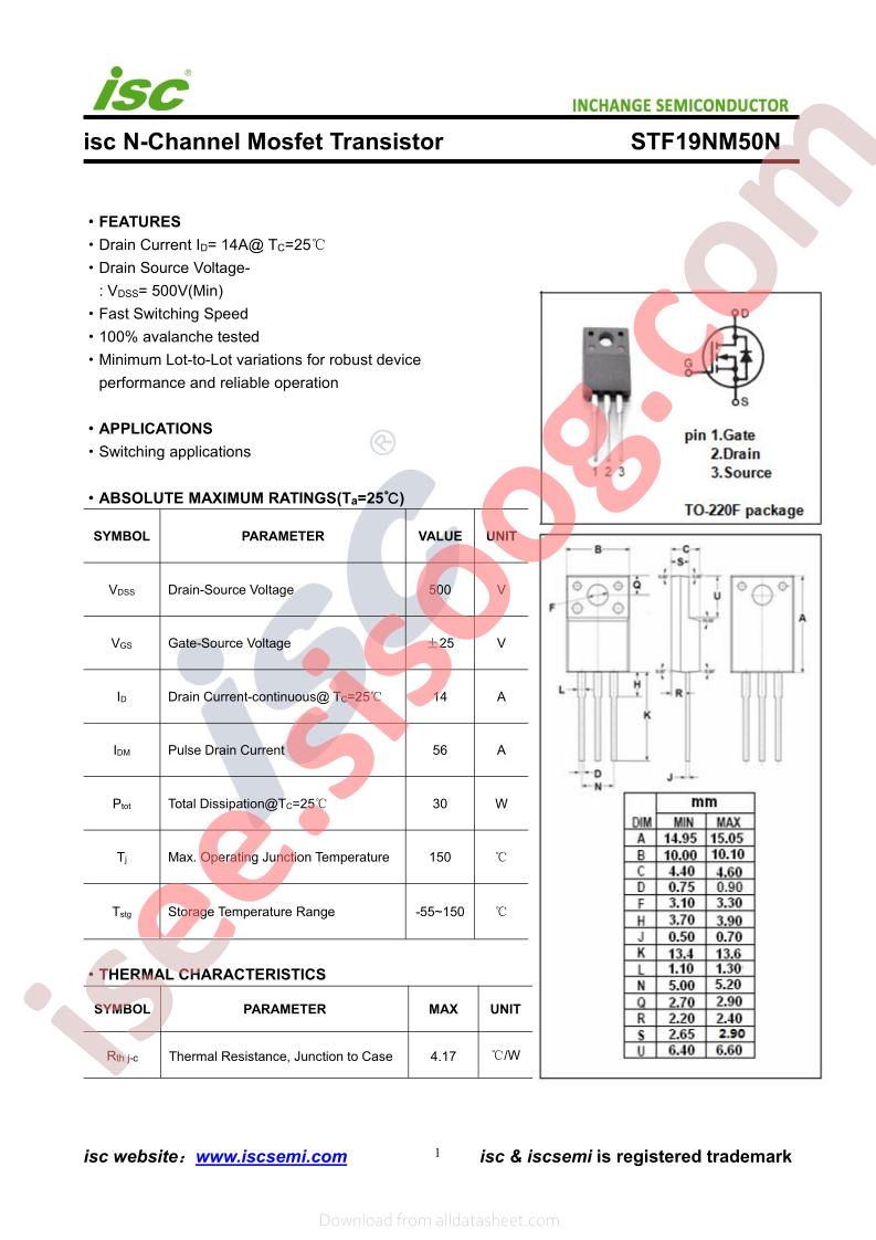 STF19NM50N