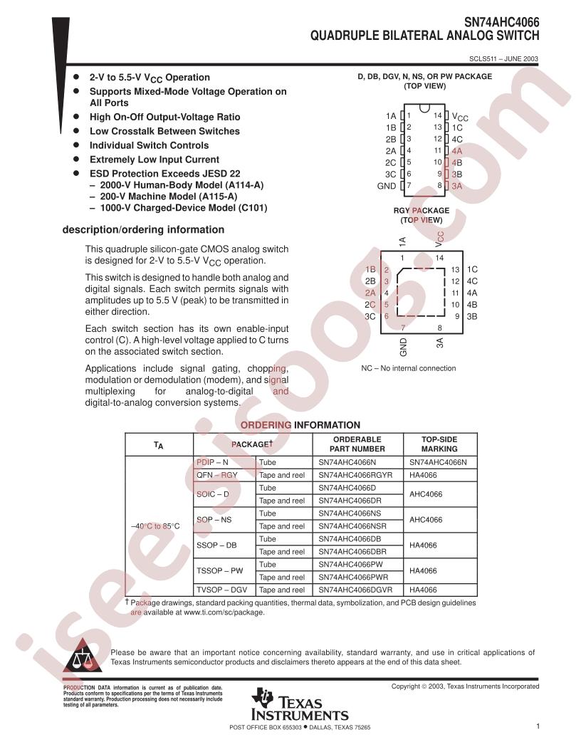 SN74AHC4066