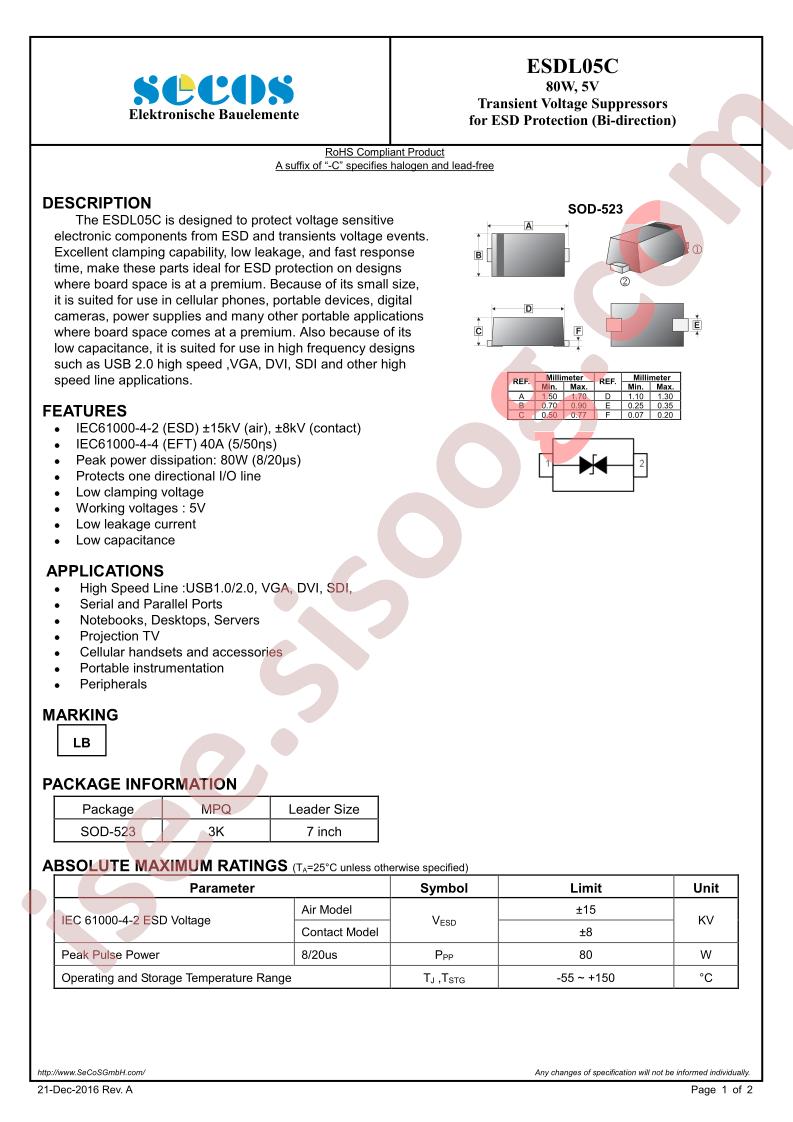 ESDL05C