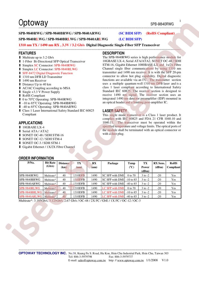 SPB-9840RWG