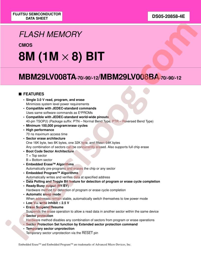 MBM29LV008BA-12