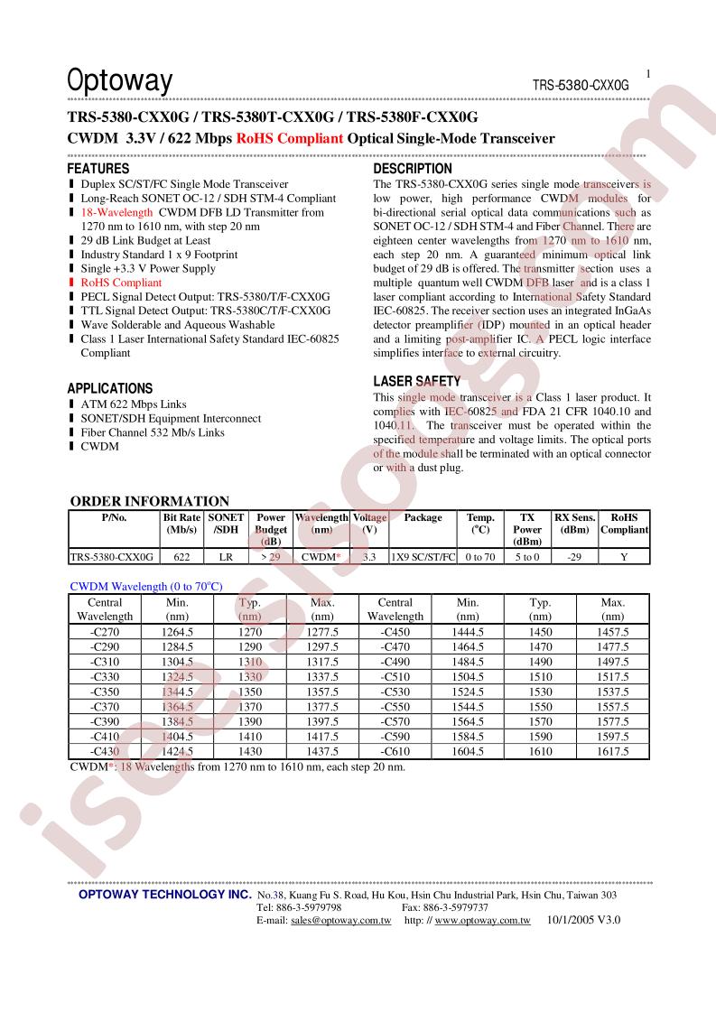 TRS-5380-CXX0G