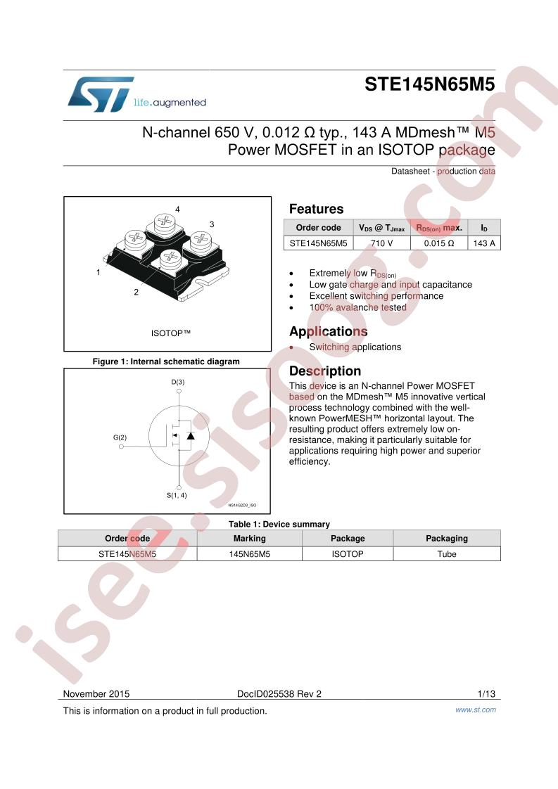 STE145N65M5