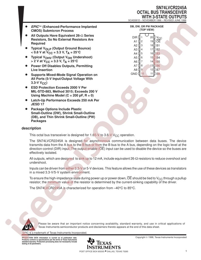SN74LVCR2245ADW