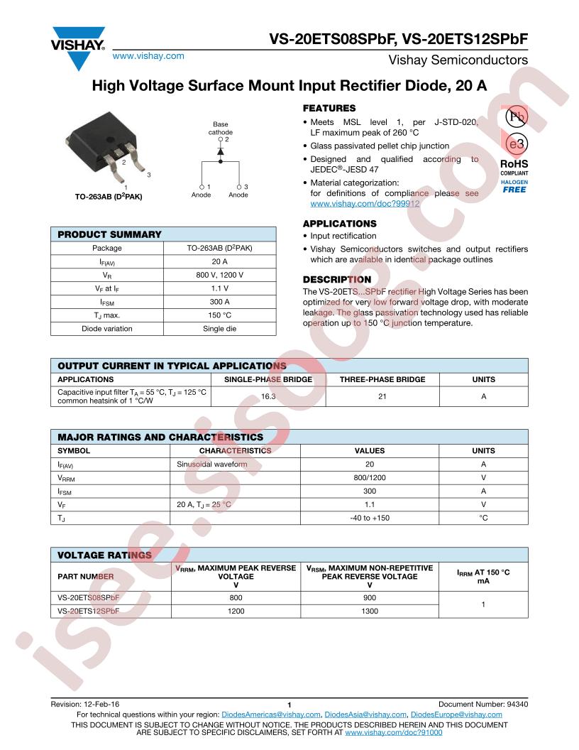 VS-20ETS08SPBF