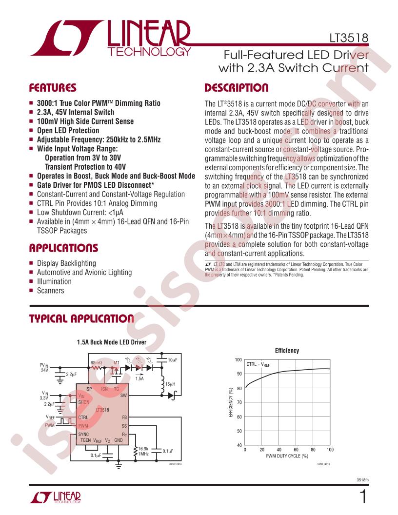 LT3518EUF-PBF