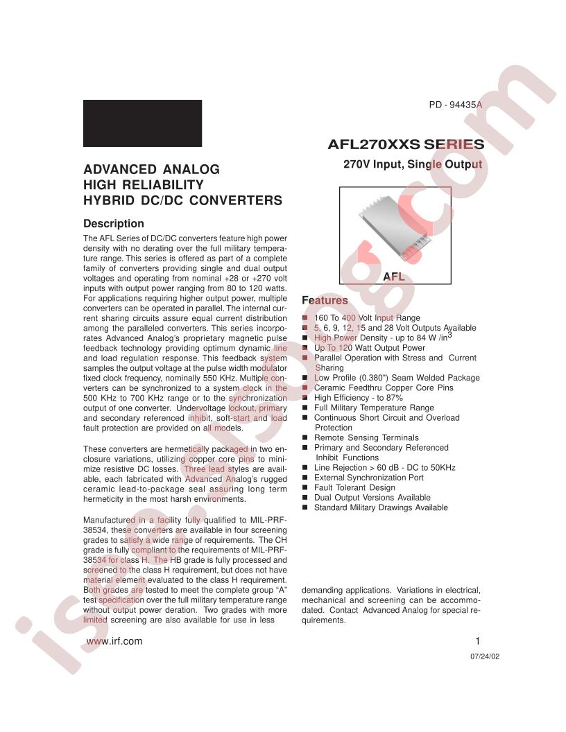 AFL27015DWCH