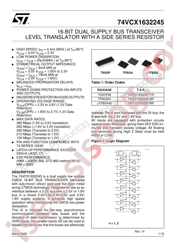 74VCX1632245LBR