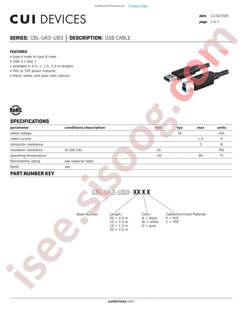 CBL-UA3-UB3-20GT