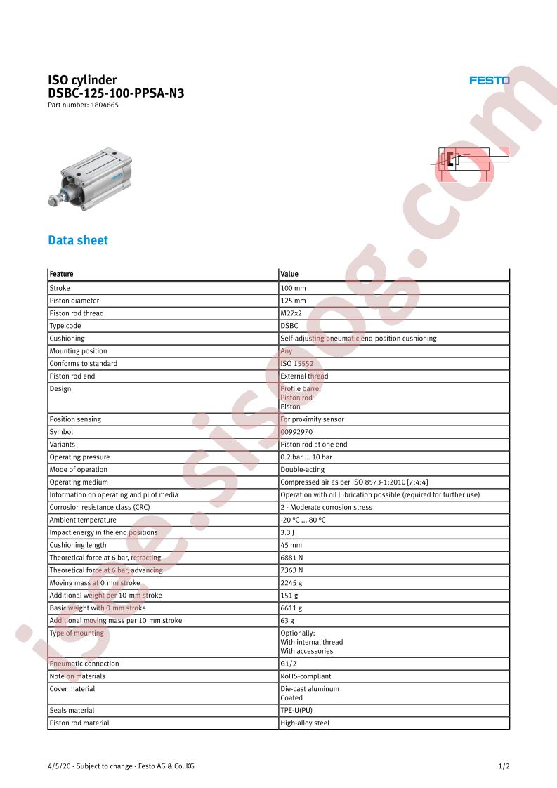 DSBC-125-100-PPSA-N3