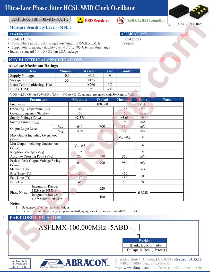 ASFLMX-100.000MHZ-5ABD