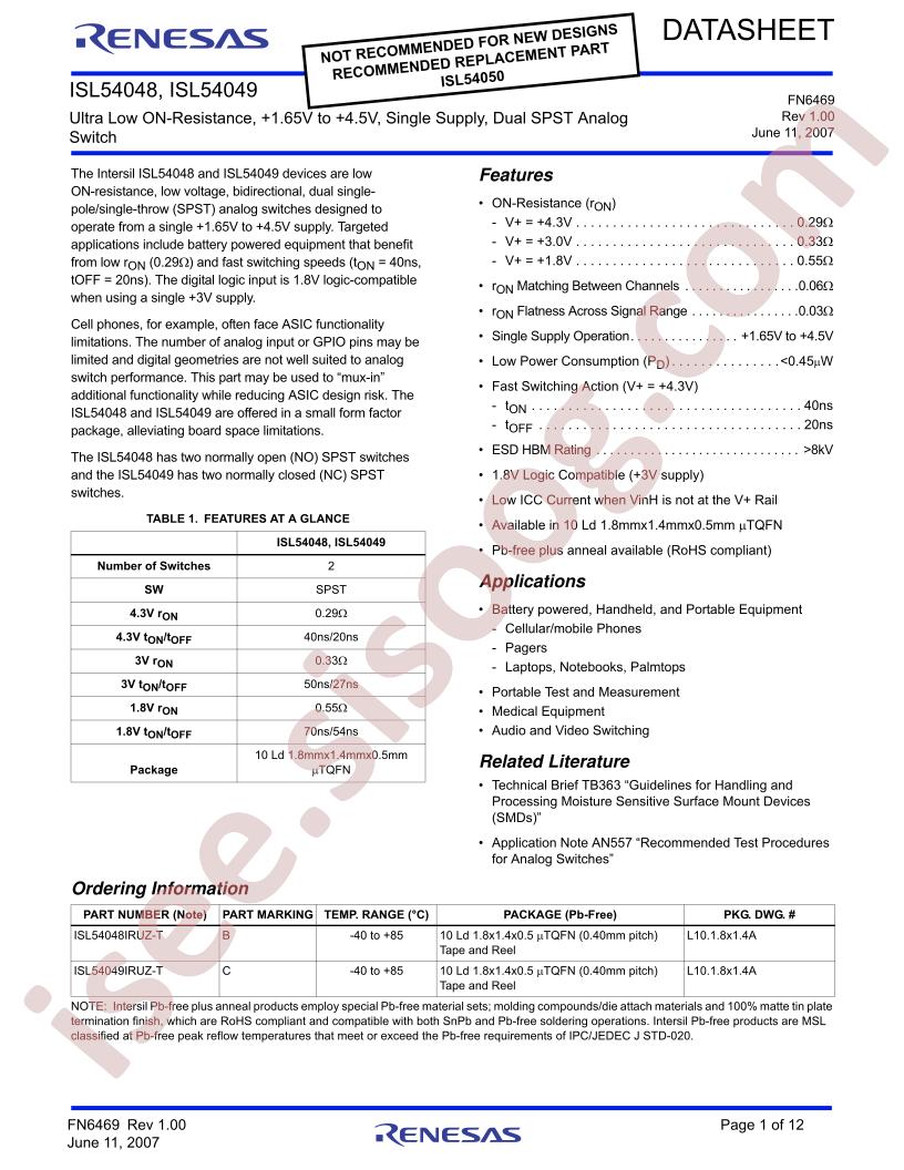 ISL54049IRUZ-T