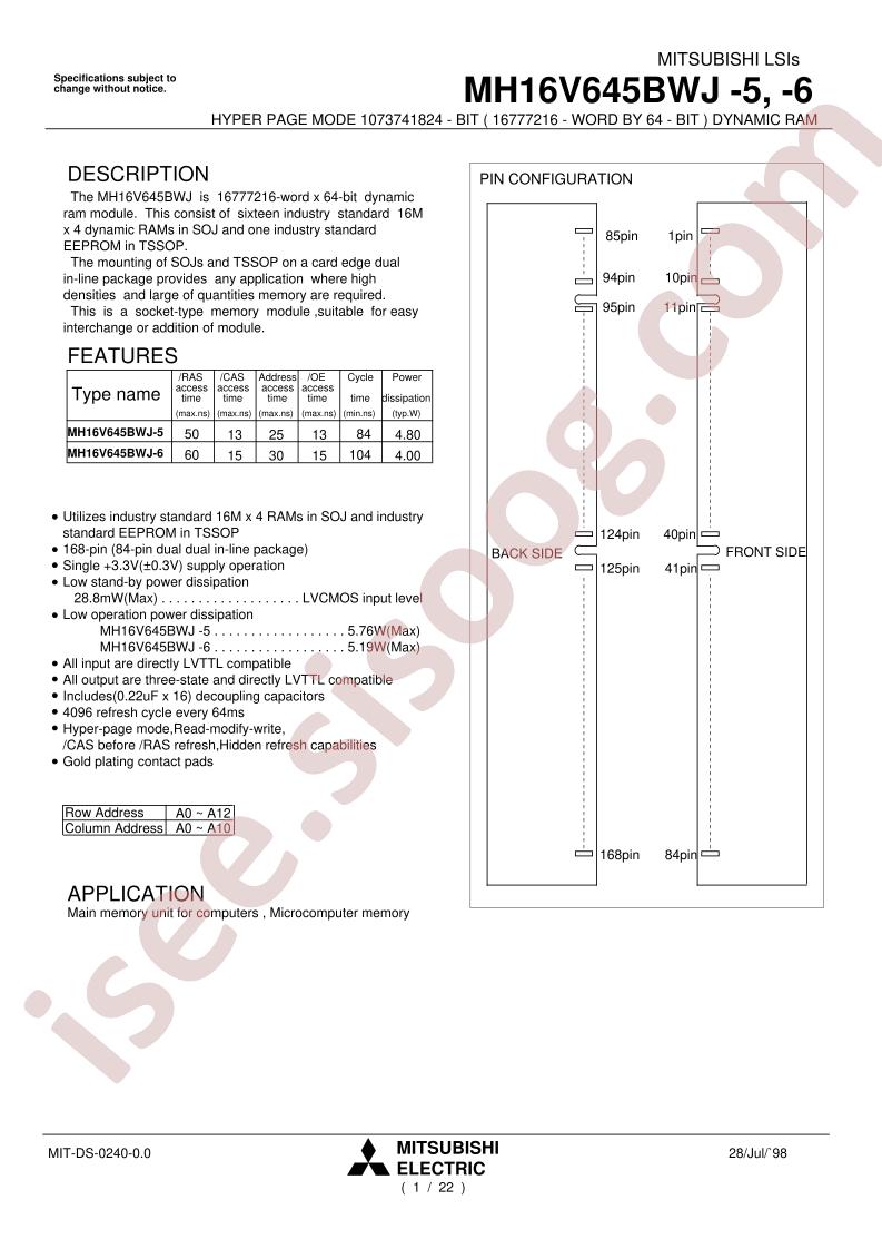 MH16V645BWJ-6
