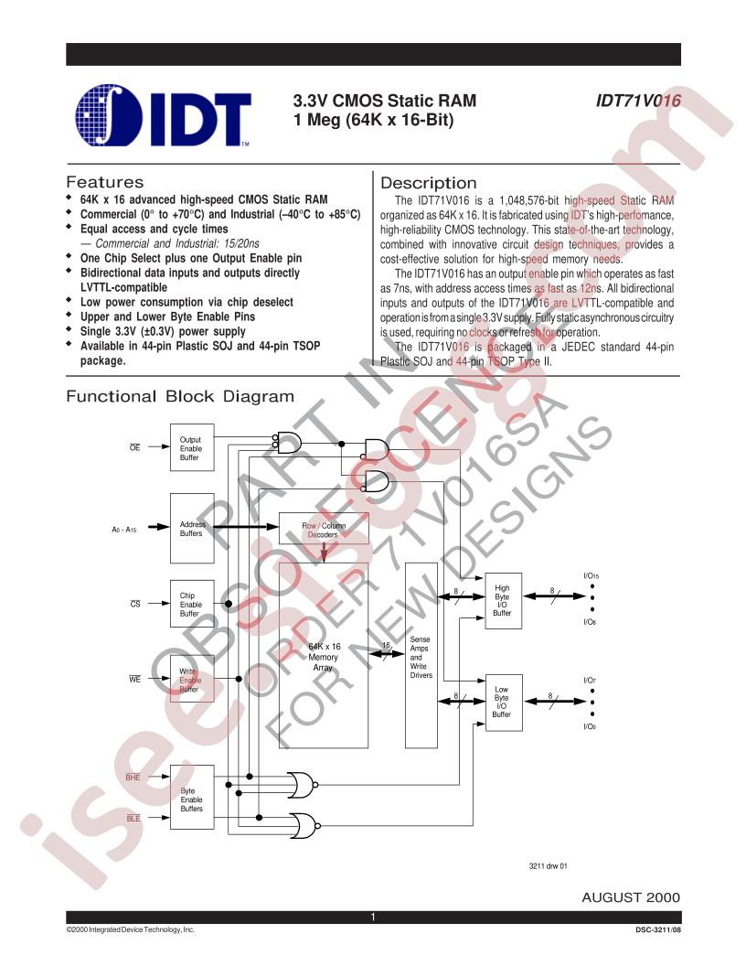 IDT71V016