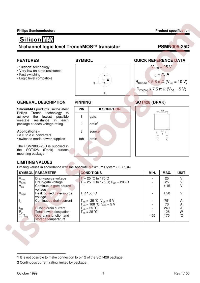 PSMN005-25D