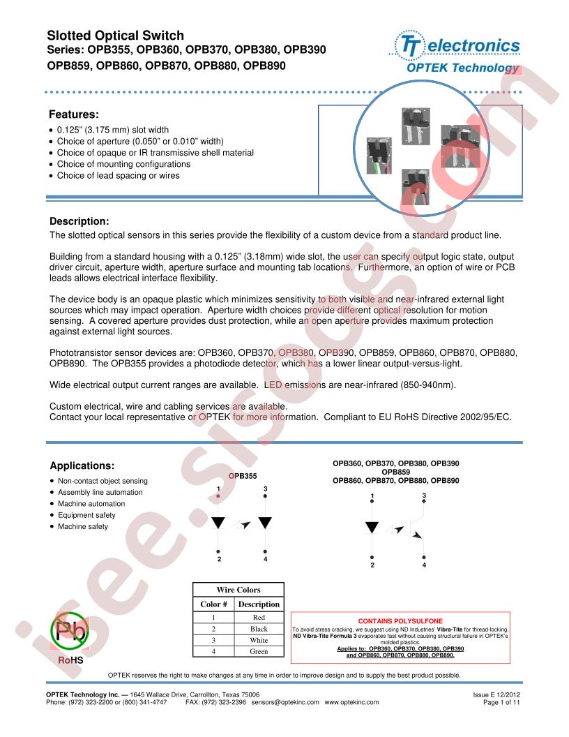 OPB880T51Z