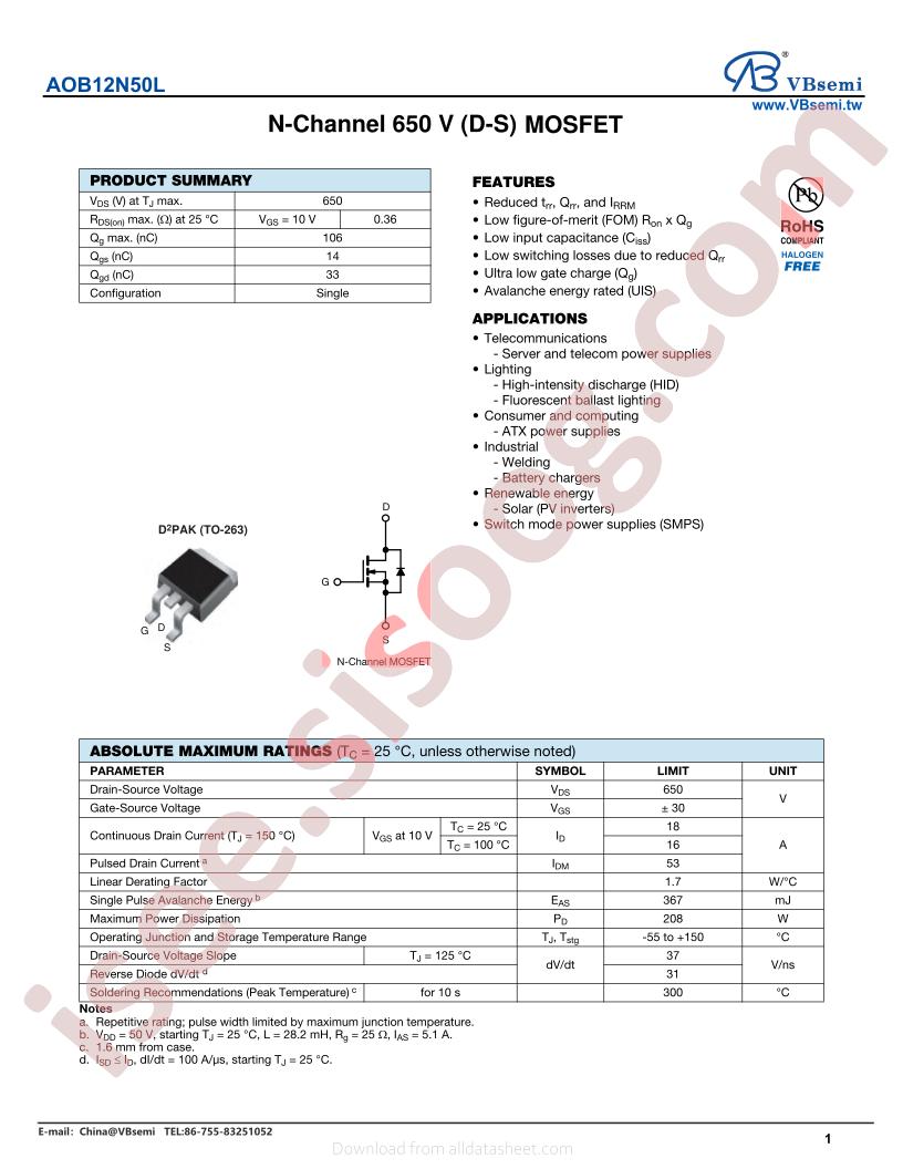 AOB12N50L