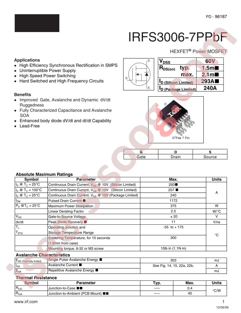 IRFS3006-7PPBF
