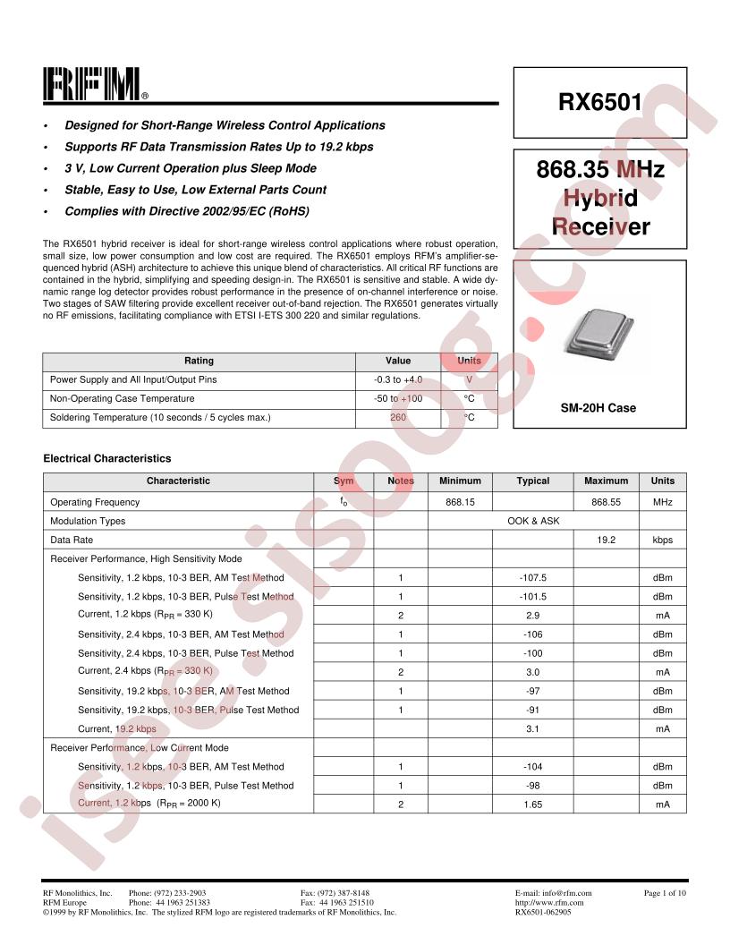 RX6501