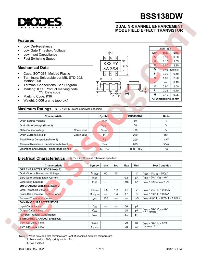 BSS138DW