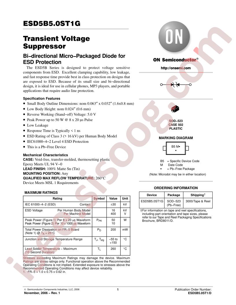 ESD5B5.0ST1G