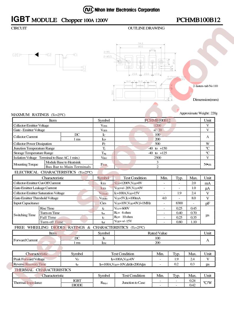 PCHMB100B12