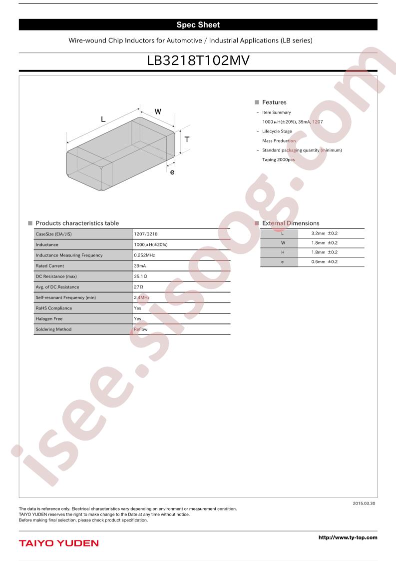LB3218T102MV