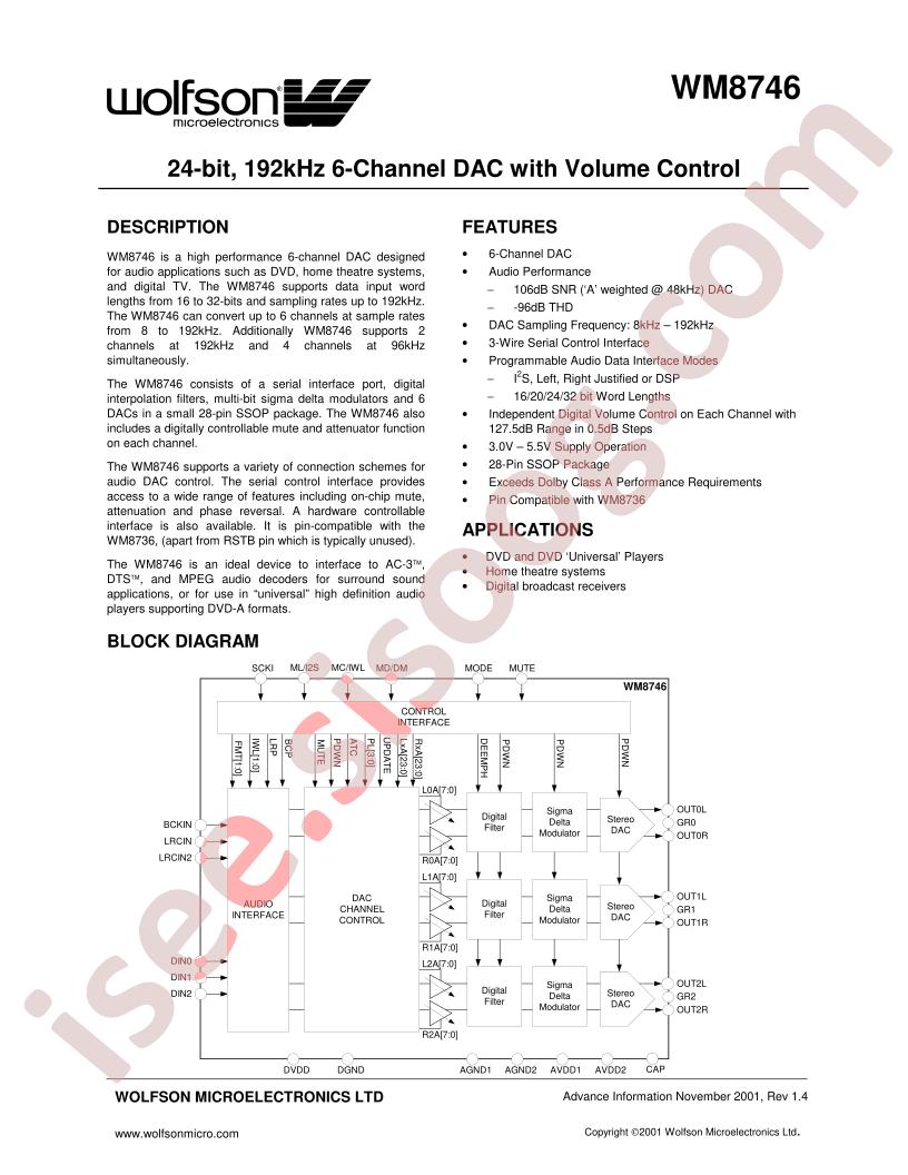 WM8746EDS