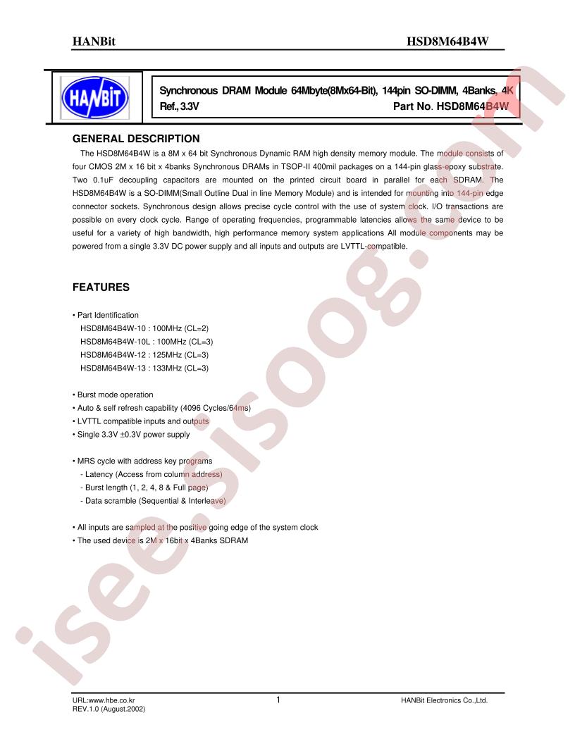 HSD8M64B4W