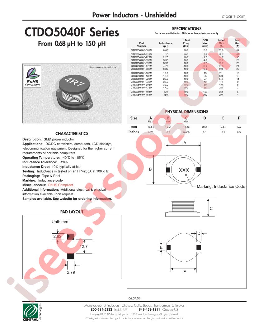 CTDO5040F-103M