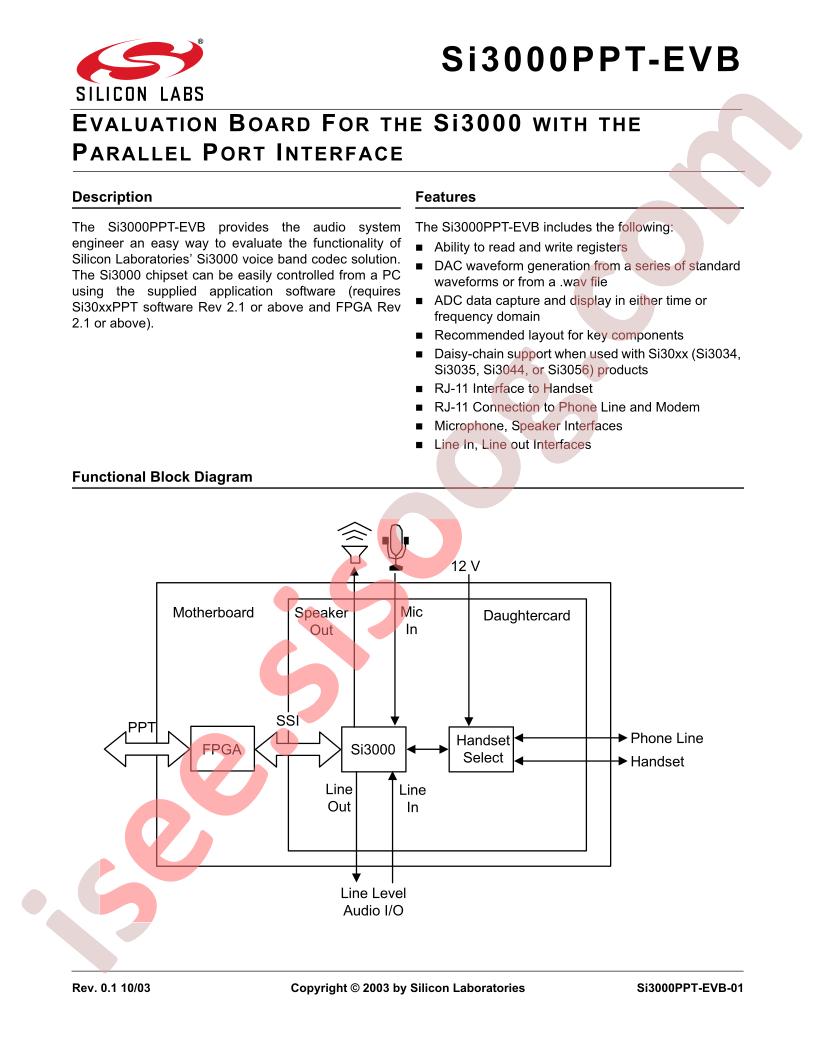 SI3000PPT-EVB