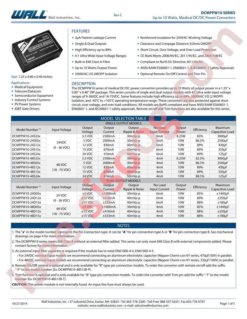 DCMPPW10-24S05x