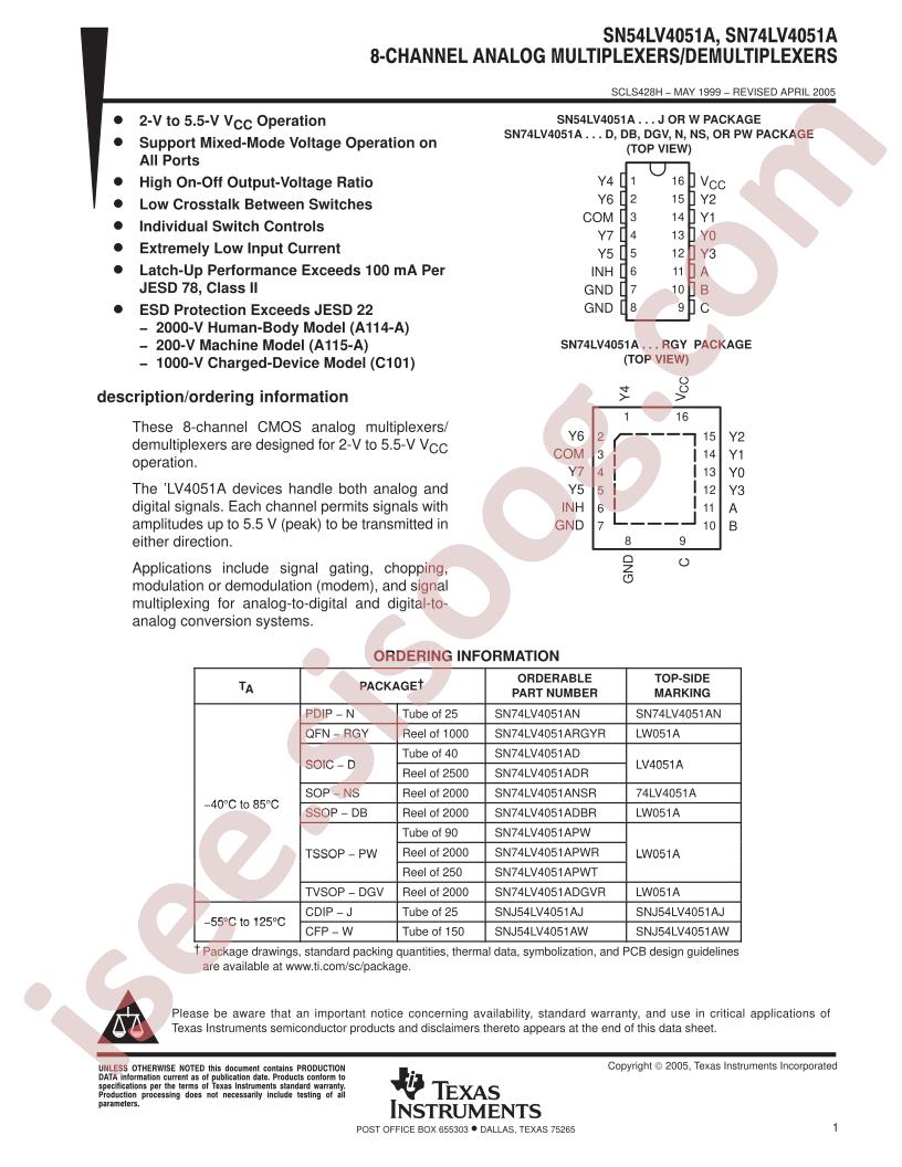 SN74LV4051AD