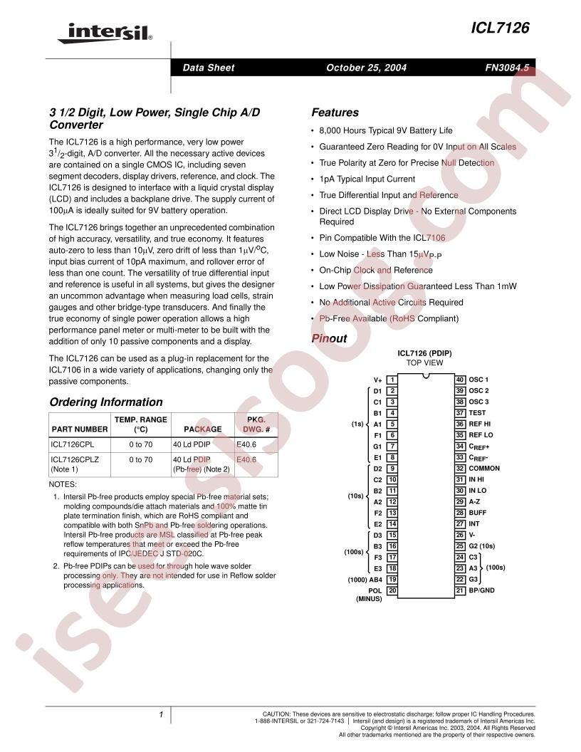 ICL7126CPL