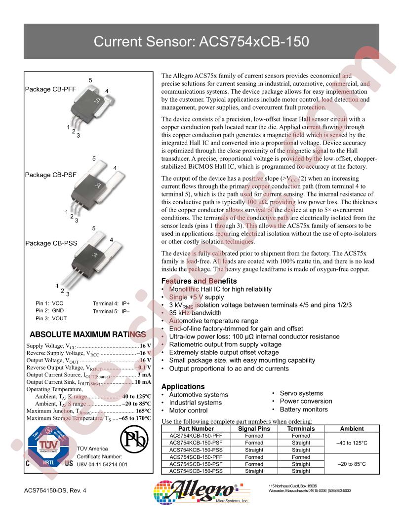 ACS754KCB-150-PSS