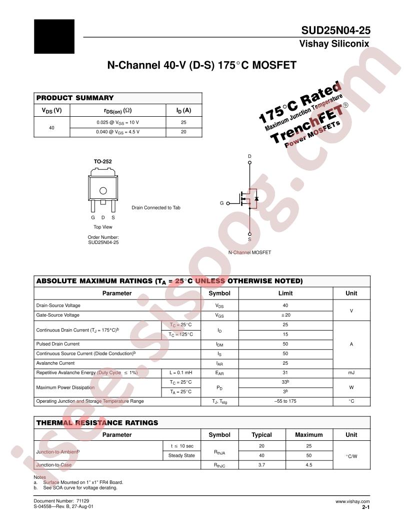 SUD25N04-25
