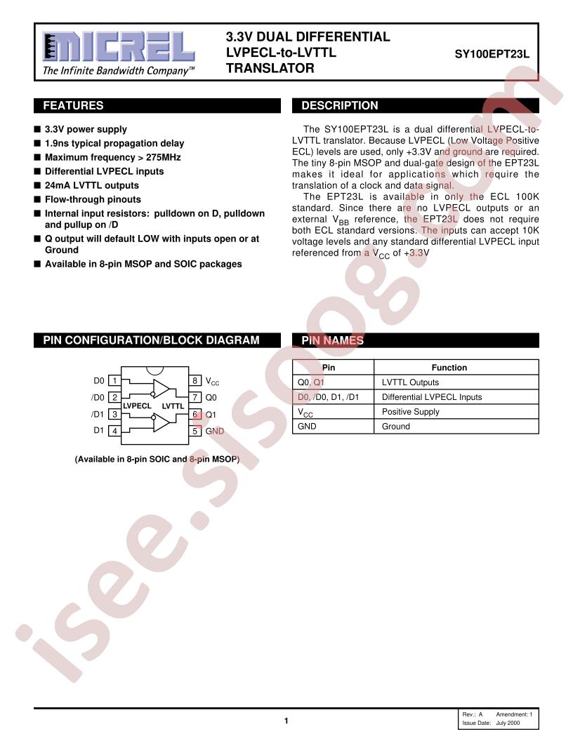 SY100EPT23LZCTR