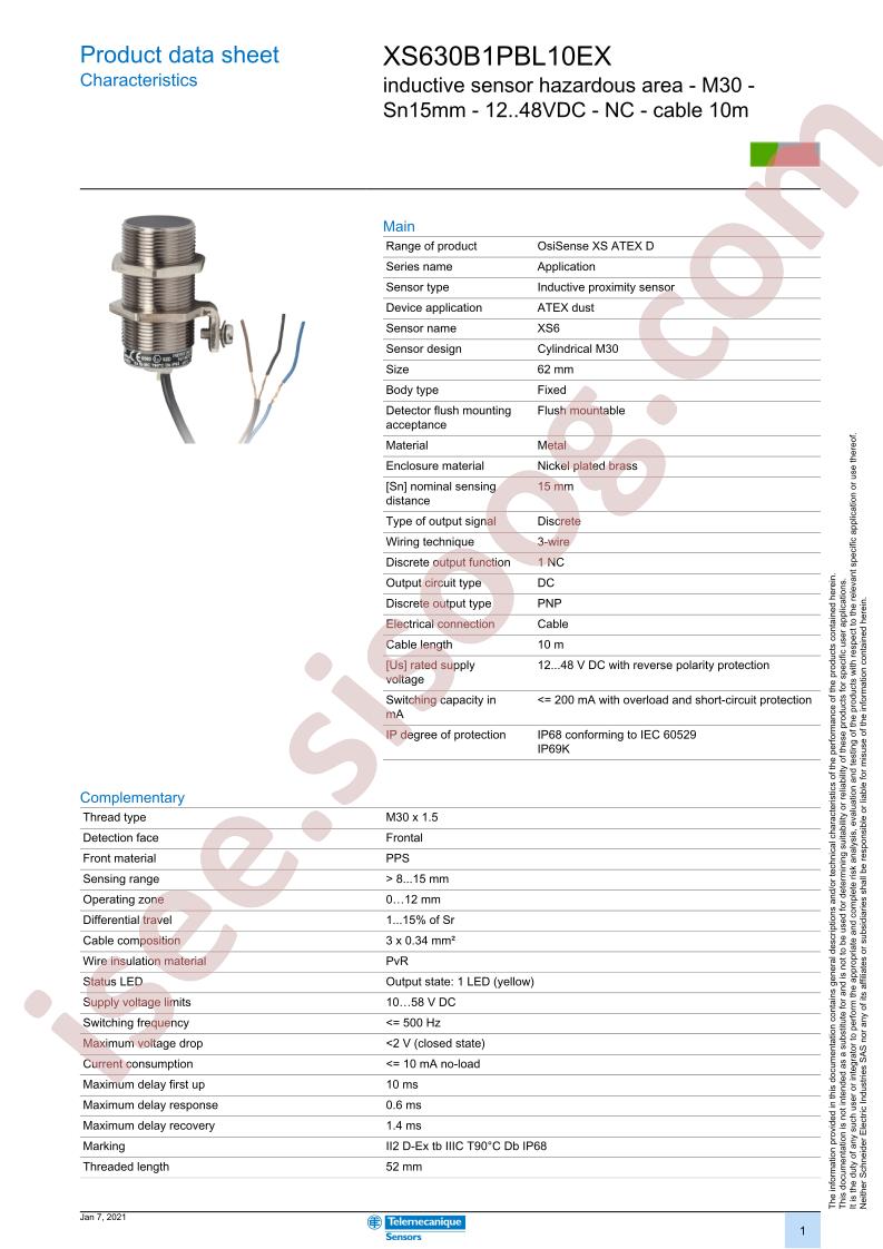 XS630B1PBL10EX