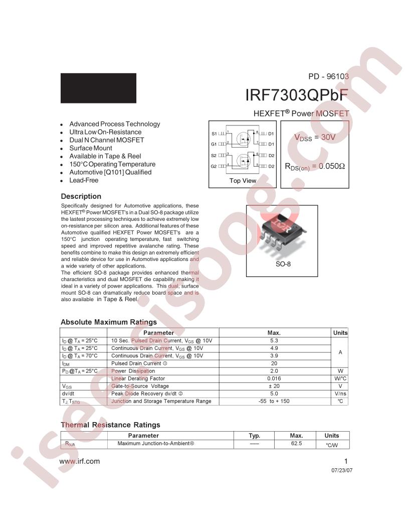 IRF7303QPBF