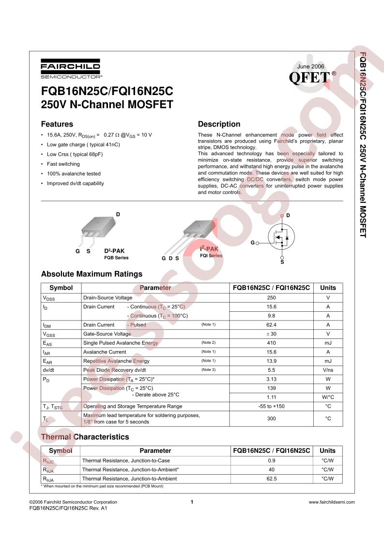 FQB16N25CTM