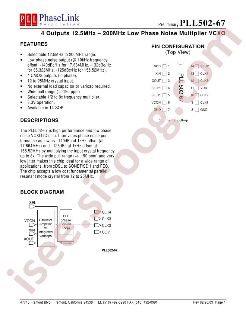 PLL502-67SQM