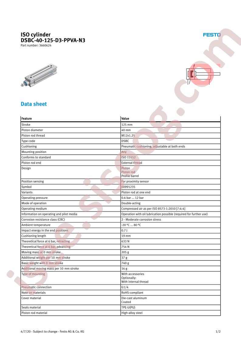 DSBC-40-125-D3-PPVA-N3